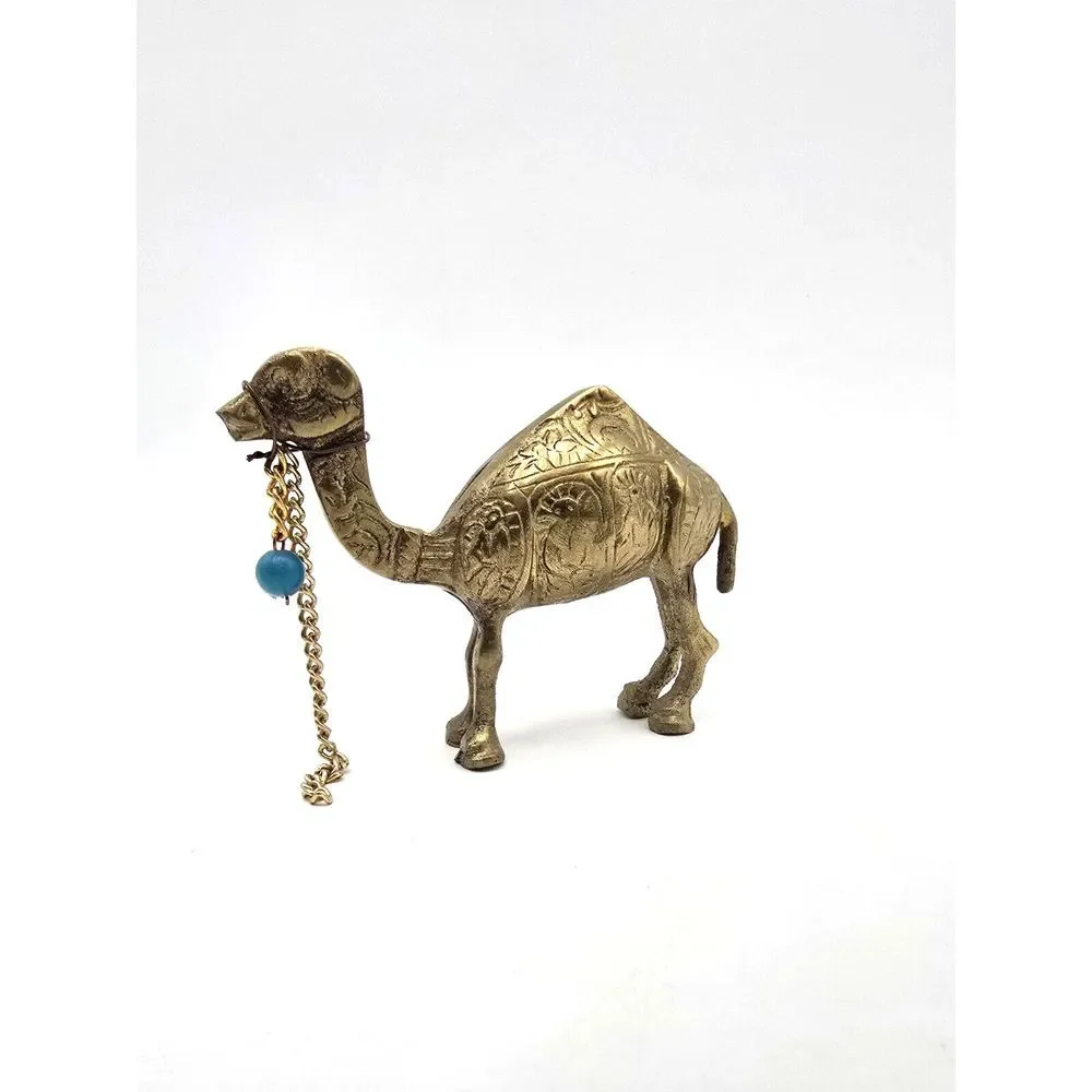 3 Camel, donkey caravan, brass bronze mini animal